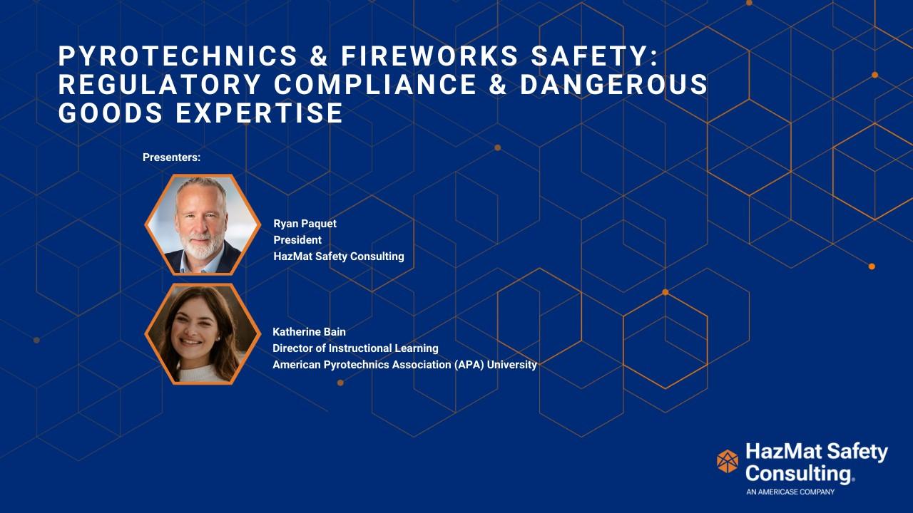 Hazmat Safety Consulting to Host Webinar on Pyrotechnics and Fireworks Safety Compliance May 12, 2026