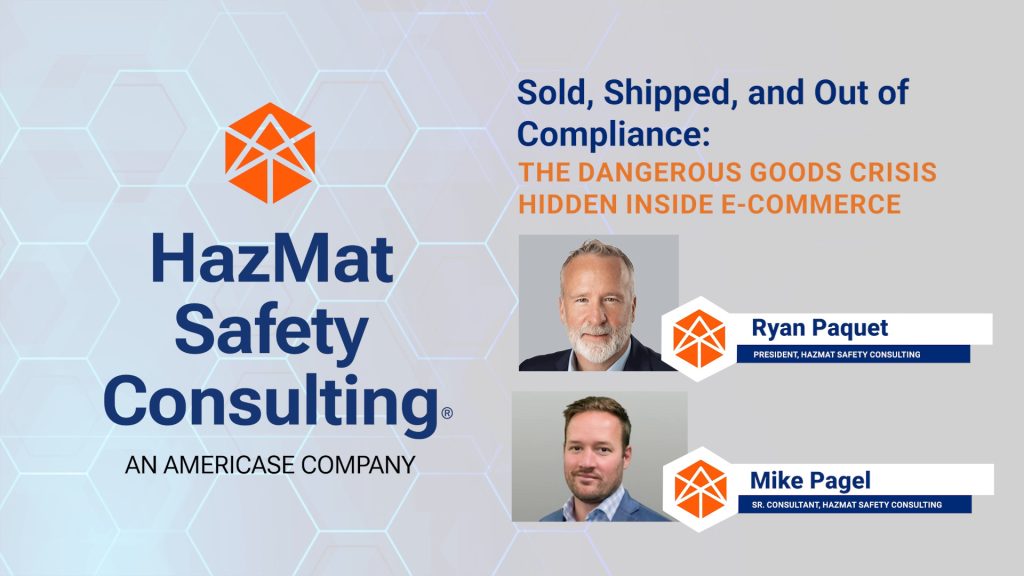 HazMat Safety Consulting Webinar to Explain Who’s Responsible When Online Sellers Ship Hazmat and Lithium Batteries